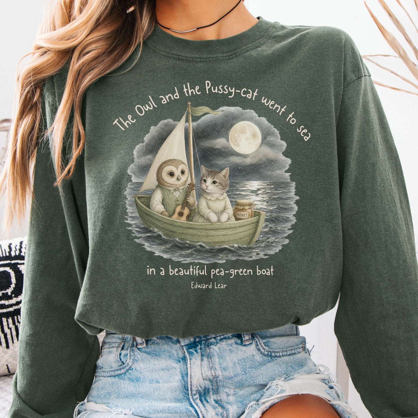 The Owl and the Pussy-Cat Edward Lear Literary Long Sleeve