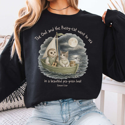 The Owl and the Pussy-Cat Edward Lear Literary Crewneck Sweatshirt