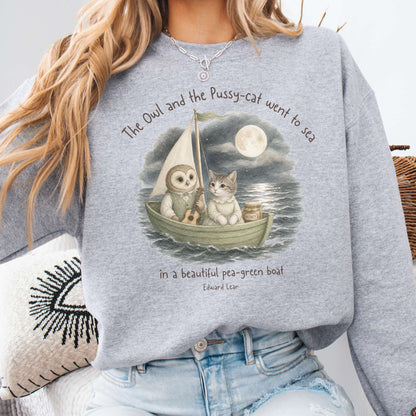 The Owl and the Pussy-Cat Edward Lear Literary Sweatshirt