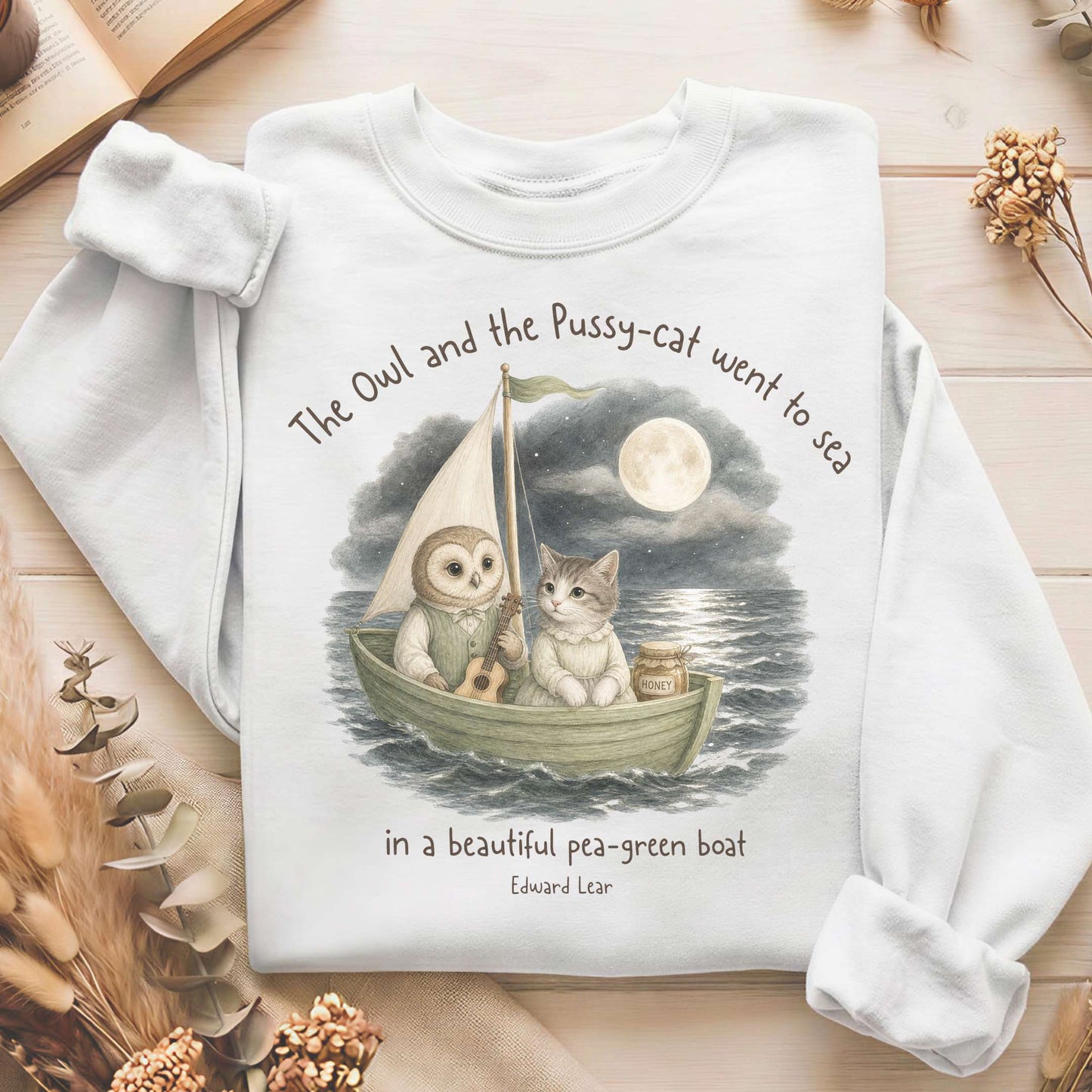 The Owl and the Pussy-Cat Edward Lear Literary Sweatshirt