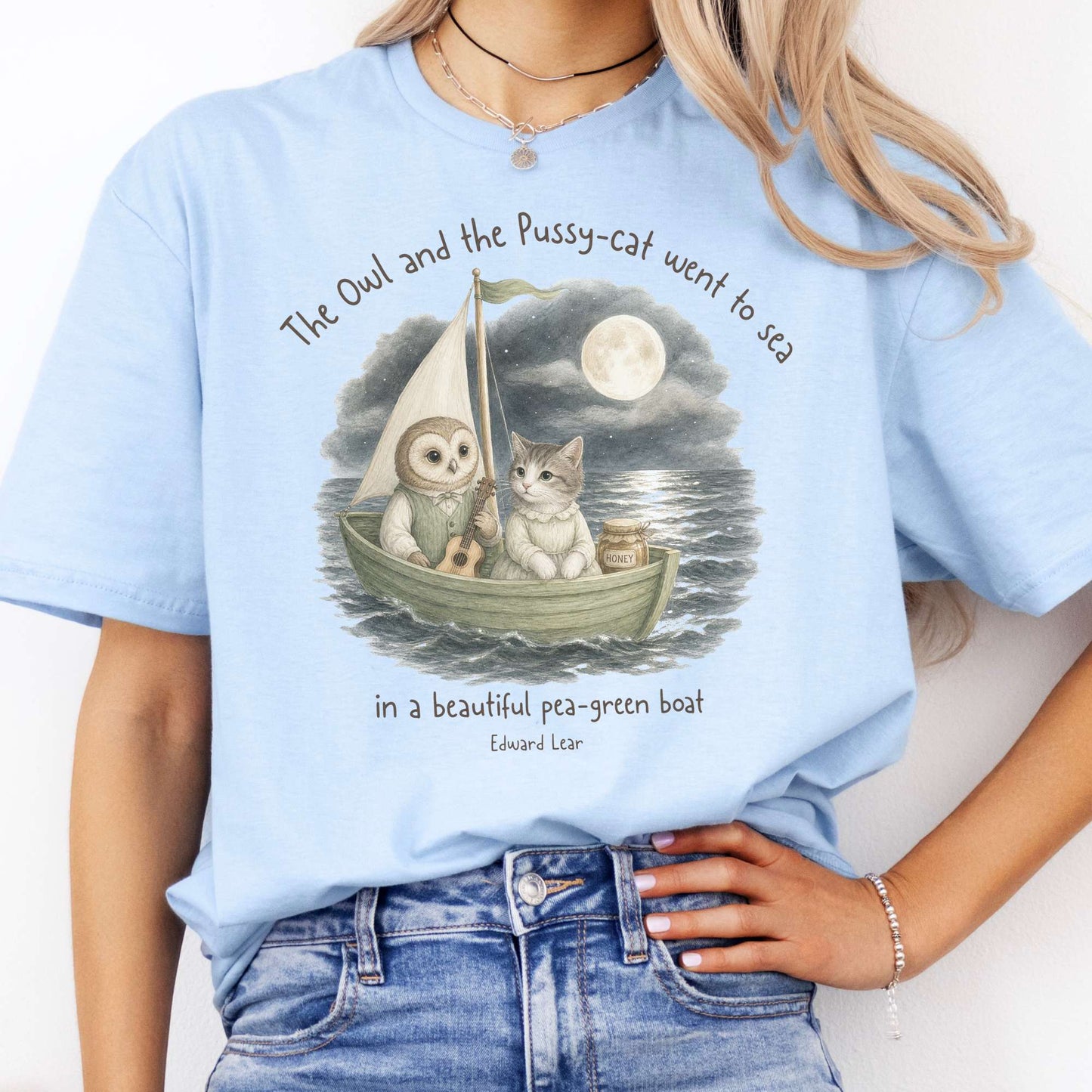 The Owl and the Pussy-Cat Edward Lear Literary T-Shirt