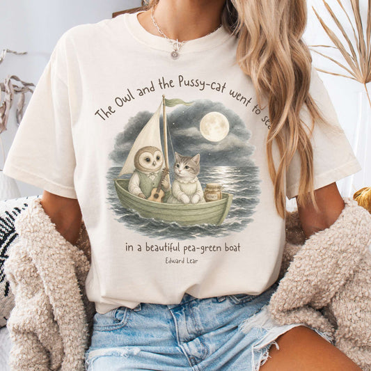 The Owl and the Pussy-Cat Edward Lear Literary T-Shirt