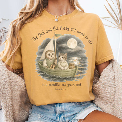 The Owl and the Pussy-Cat Edward Lear Literary T-Shirt