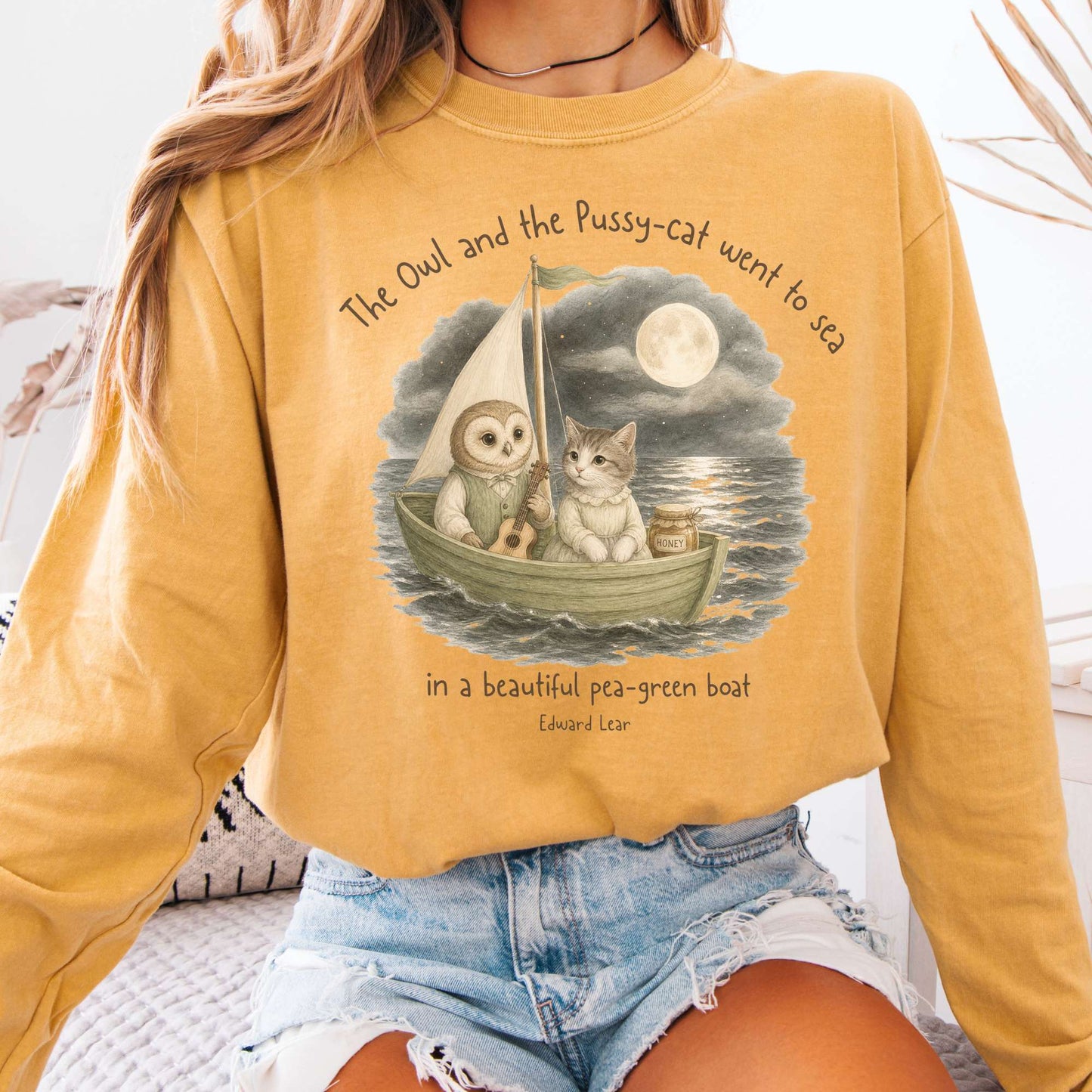 The Owl and the Pussy-Cat Edward Lear Literary Long Sleeve