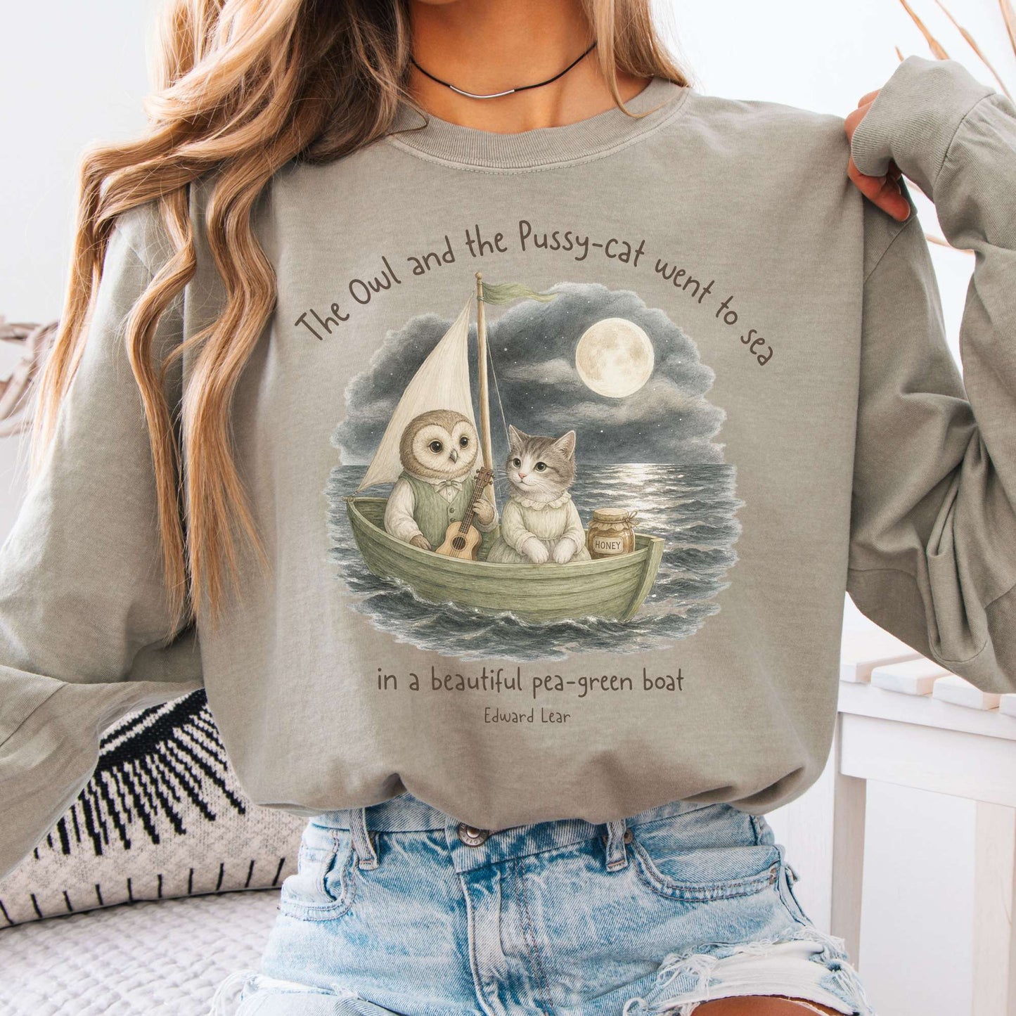 The Owl and the Pussy-Cat Edward Lear Literary Long Sleeve