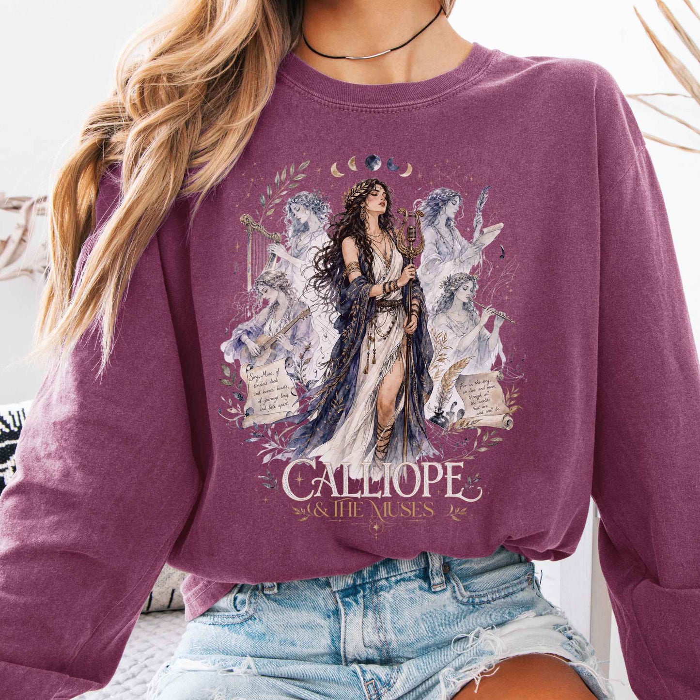 Long-sleeve Berry / S Calliope & The Muses Mythology Long Sleeve The Mystic Eden