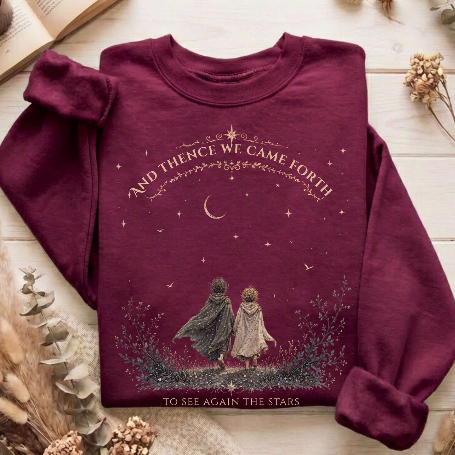 To See Again The Stars Dante Alighieri Literary Sweatshirt