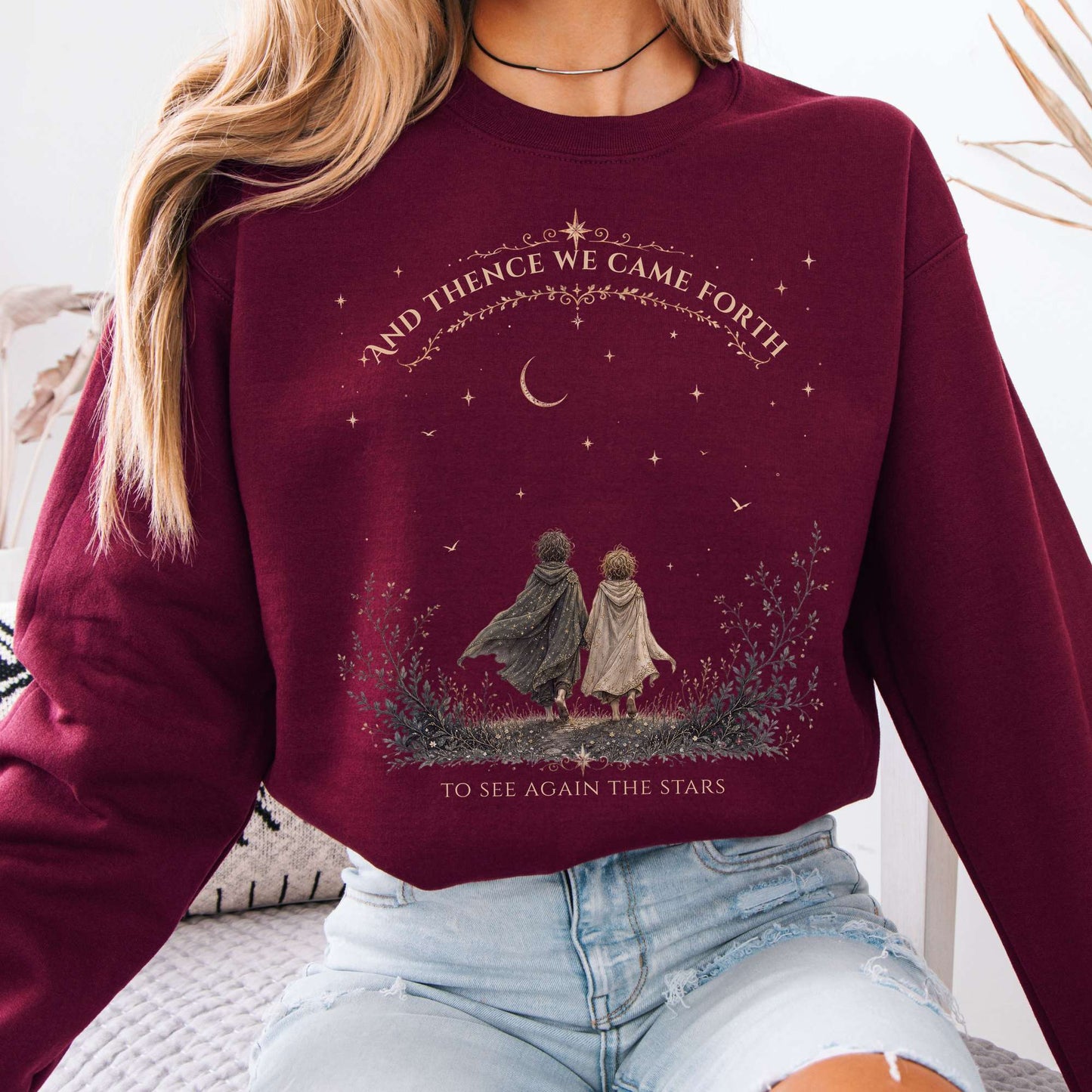 To See Again The Stars Dante Alighieri Literary Sweatshirt