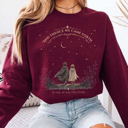 To See Again The Stars Dante Alighieri Literary Sweatshirt