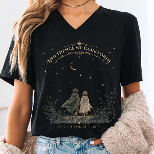 To See Again The Stars Dante Alighieri Literary V-Neck