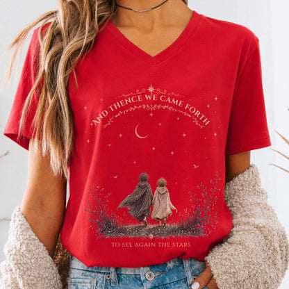 To See Again The Stars Dante Alighieri Literary V-Neck