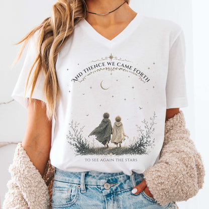 To See Again The Stars Dante Alighieri Literary V-Neck