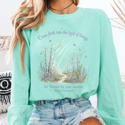 Let Nature Be Your Teacher William Wordsworth Literary Long Sleeve