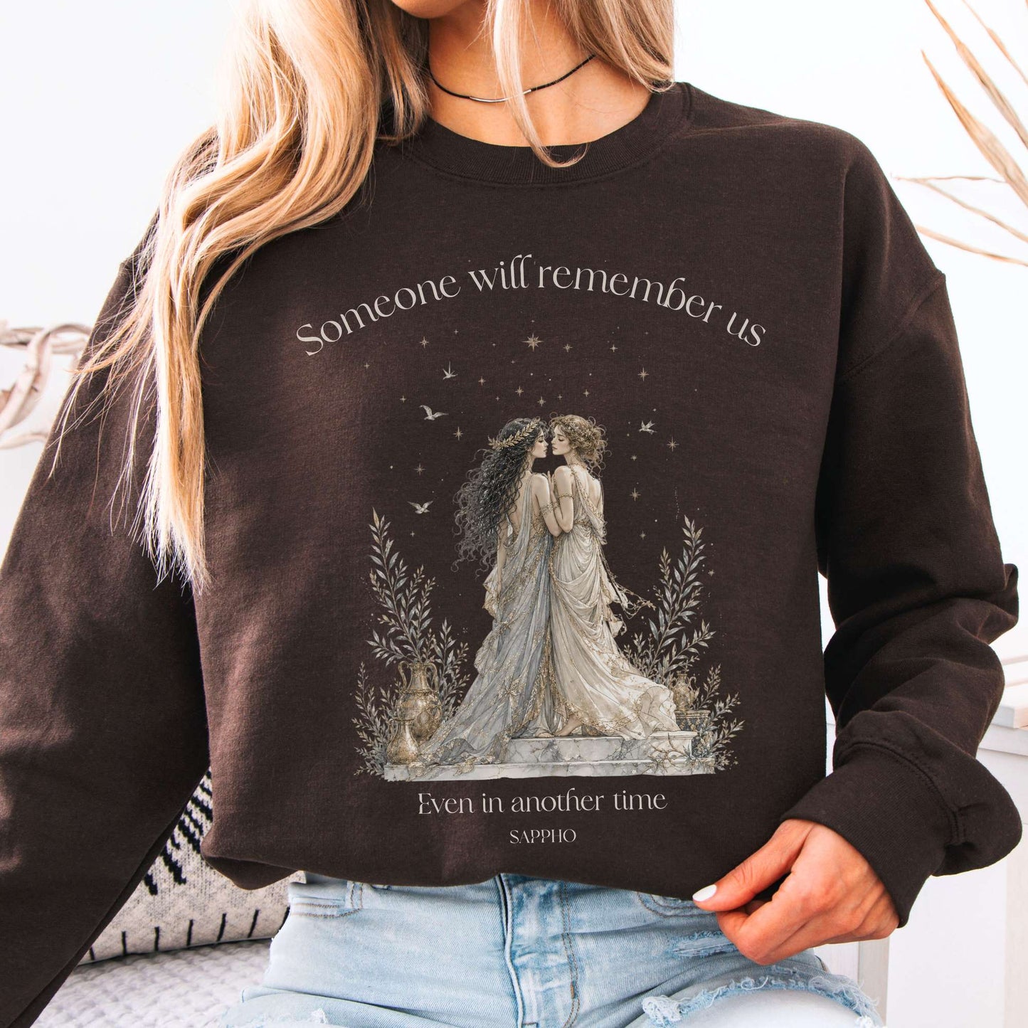 Someone Will Remember Us Sappho Literary Crewneck Sweatshirt