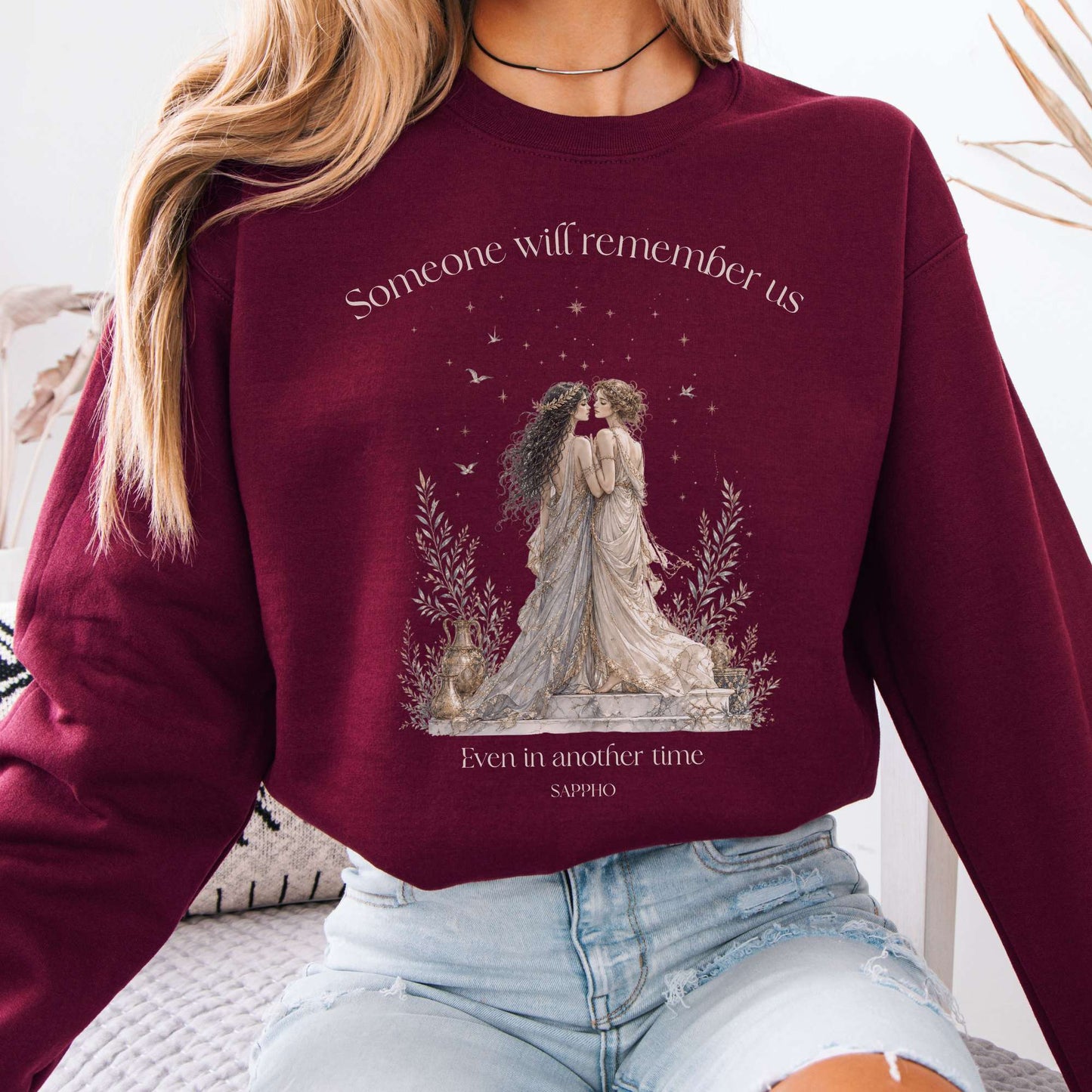 Someone Will Remember Us Sappho Literary Crewneck Sweatshirt
