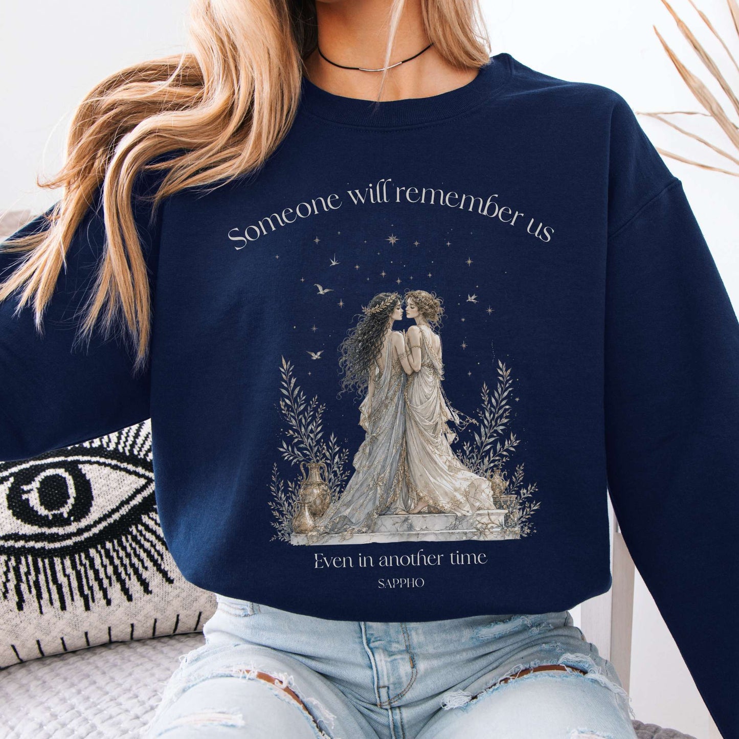 Someone Will Remember Us Sappho Literary Crewneck Sweatshirt