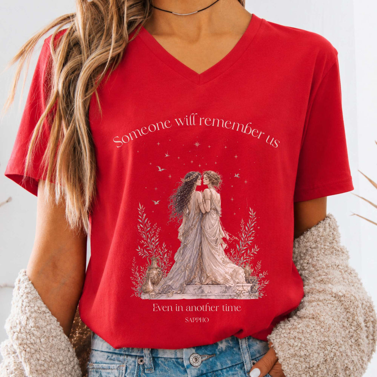 Someone Will Remember Us Sappho Literary V-Neck