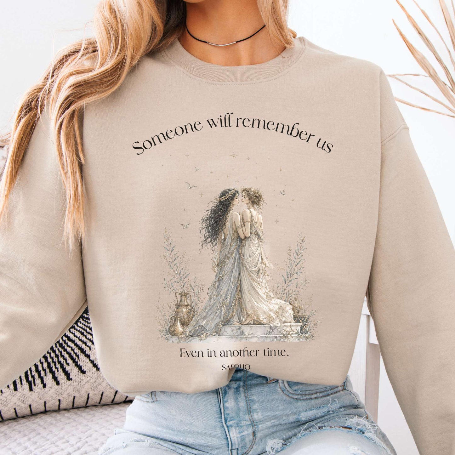 Someone Will Remember Us Sappho Literary Crewneck Sweatshirt