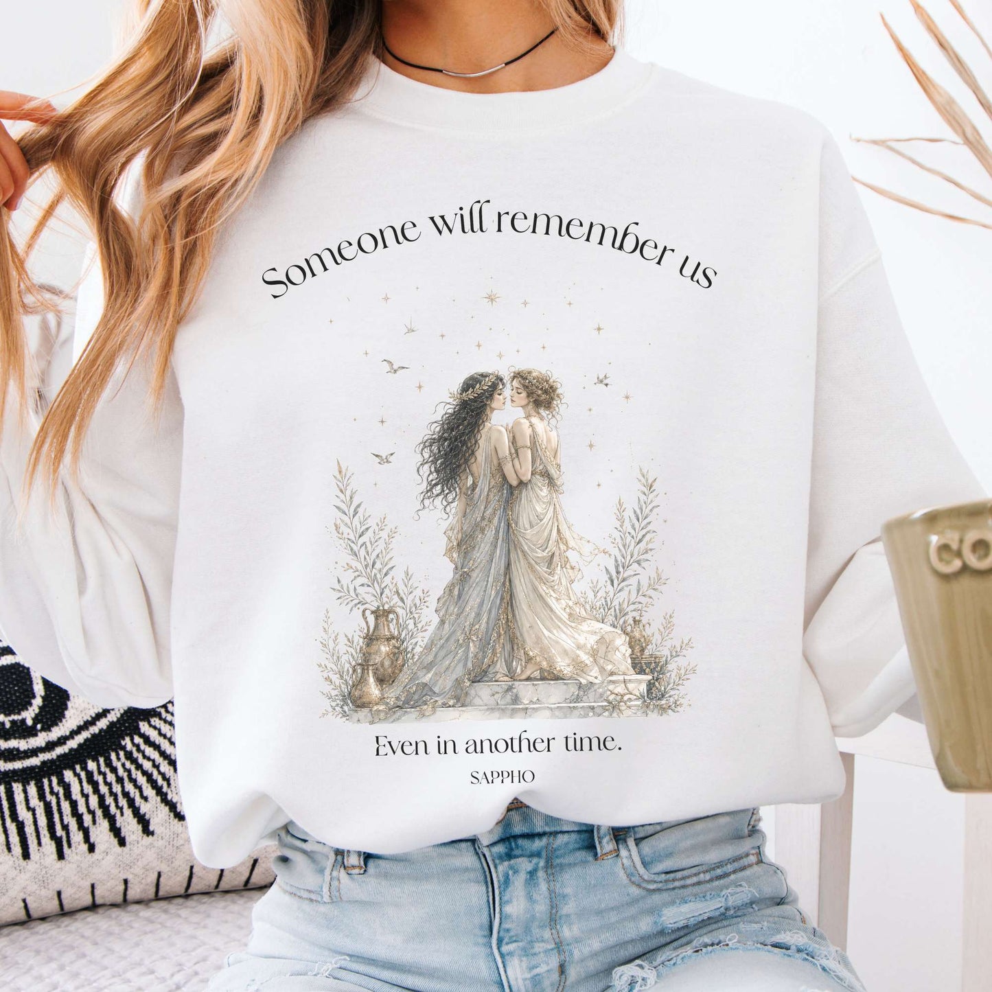 Someone Will Remember Us Sappho Literary Crewneck Sweatshirt