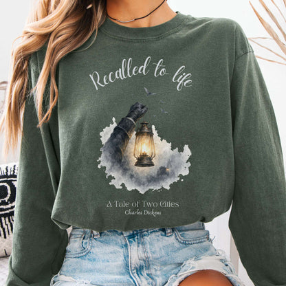Recalled to Life A Tale of Two Cities Dickens Literary Long Sleeve