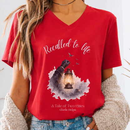 Recalled to Life A Tale of Two Cities Dickens Literary V-Neck