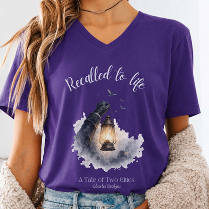 Recalled to Life A Tale of Two Cities Dickens Literary V-Neck