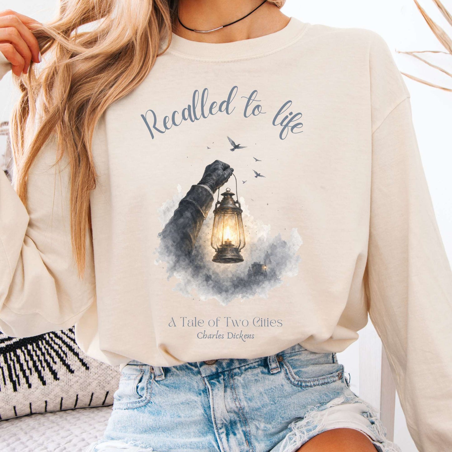 Recalled to Life A Tale of Two Cities Dickens Literary Long Sleeve