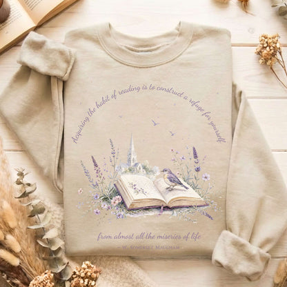 Acquiring the Habit of Reading W. Somerset Maugham Literary Sweatshirt