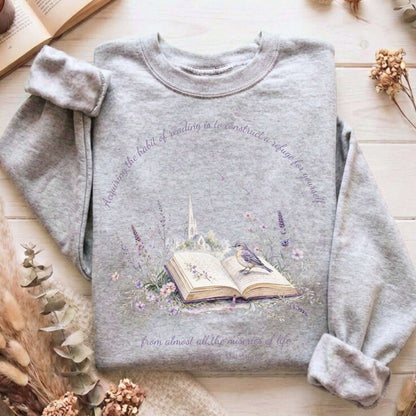 Acquiring the Habit of Reading W. Somerset Maugham Literary Sweatshirt