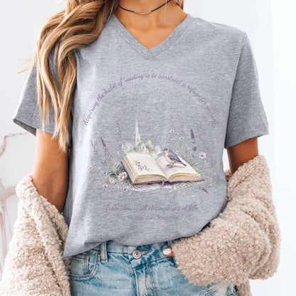 Acquiring the Habit of Reading W. Somerset Maugham Literary V-Neck