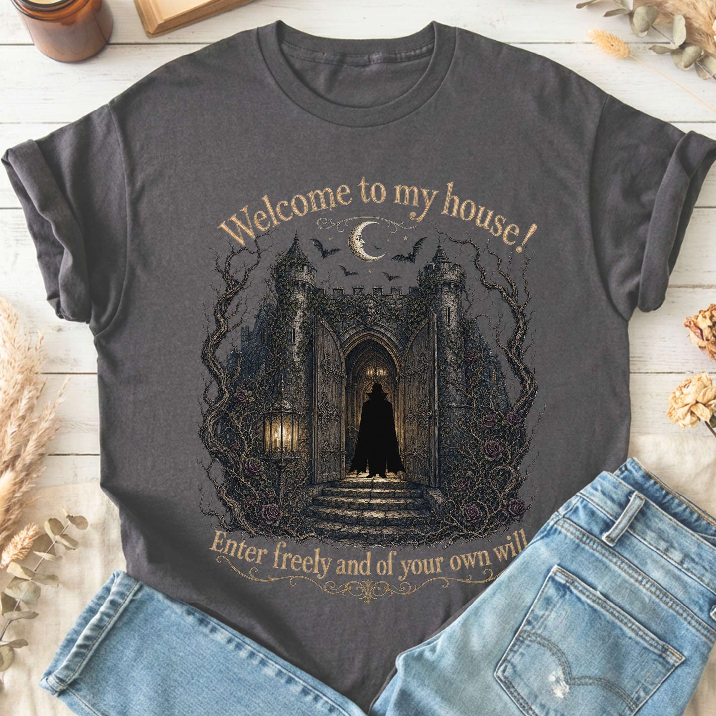 Welcome to My House Enter Freely Dracula T-Shirt