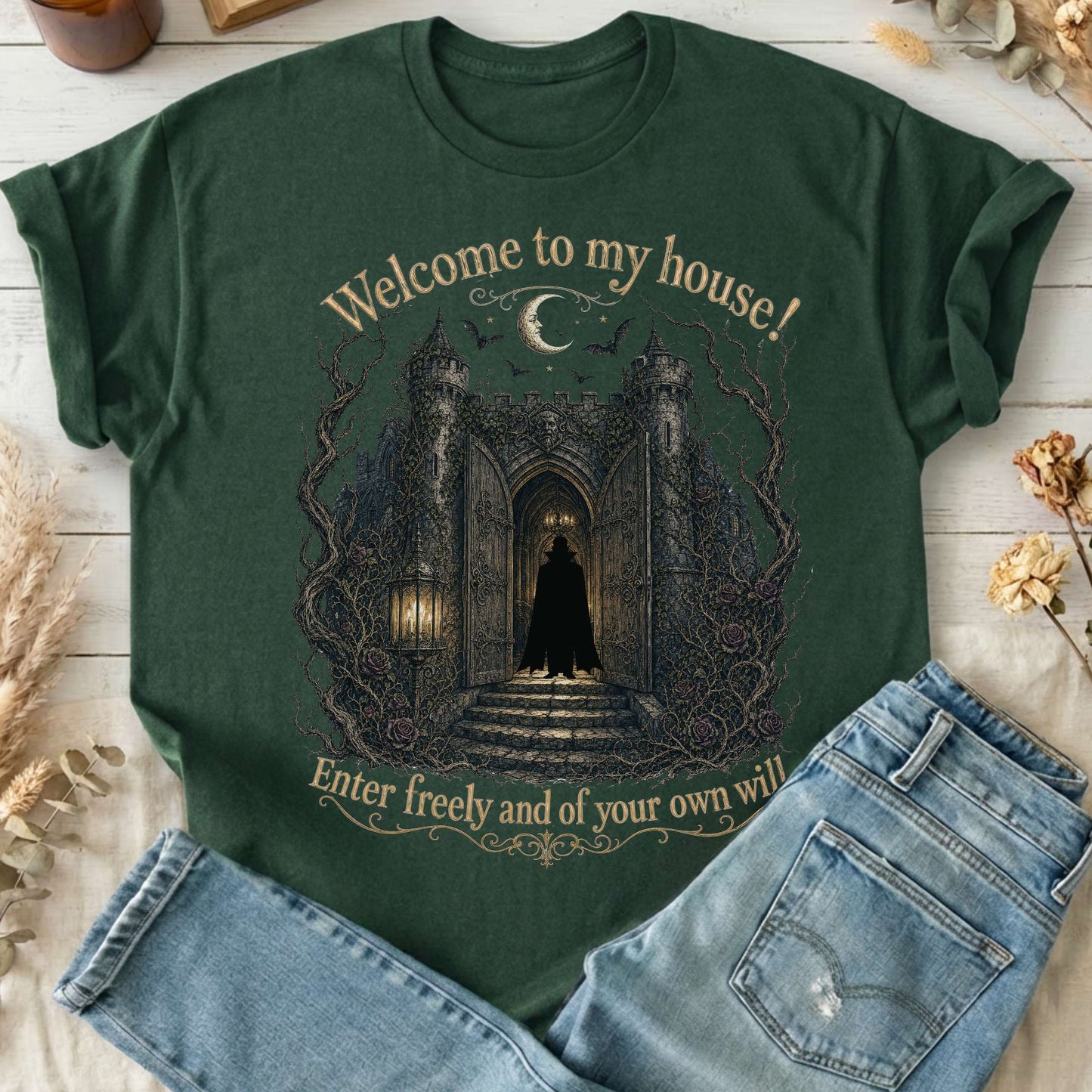 Welcome to My House Enter Freely Dracula T-Shirt