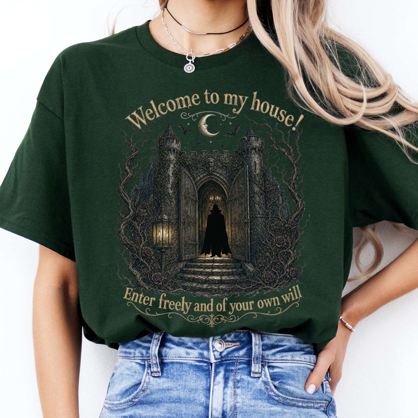 Welcome to My House Enter Freely Dracula T-Shirt