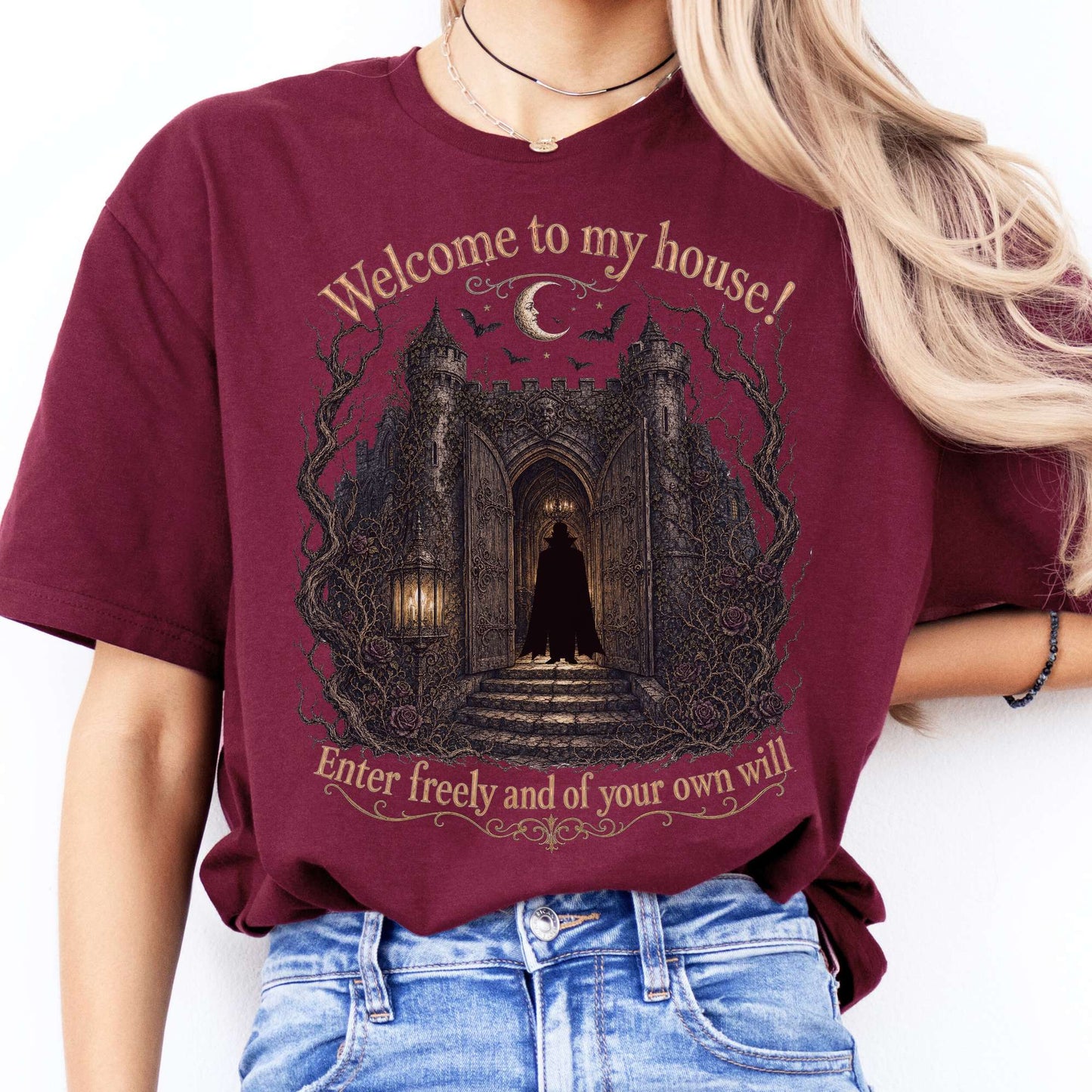 Welcome to My House Enter Freely Dracula T-Shirt