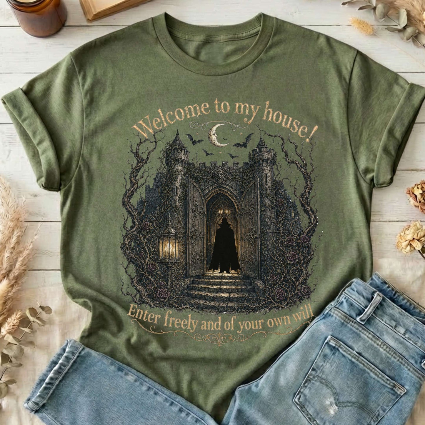 Welcome to My House Enter Freely Dracula T-Shirt