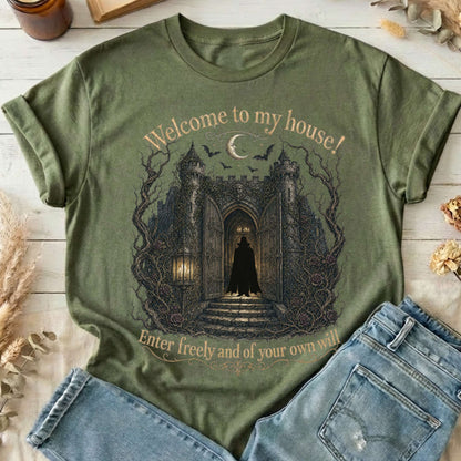 Welcome to My House Enter Freely Dracula T-Shirt
