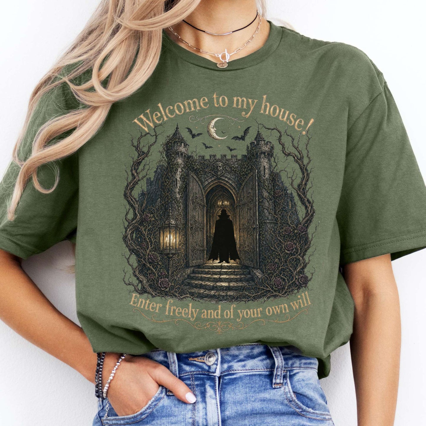 Welcome to My House Enter Freely Dracula T-Shirt