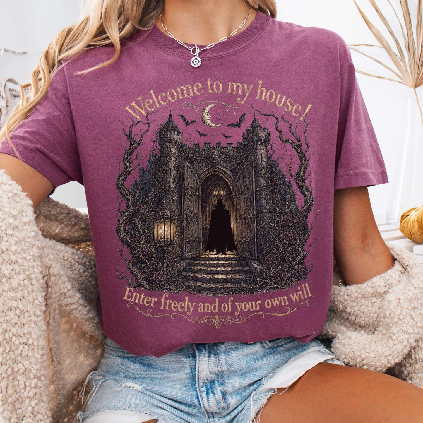 Welcome to My House Enter Freely Dracula T-Shirt