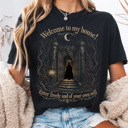Welcome to My House Enter Freely Dracula T-Shirt