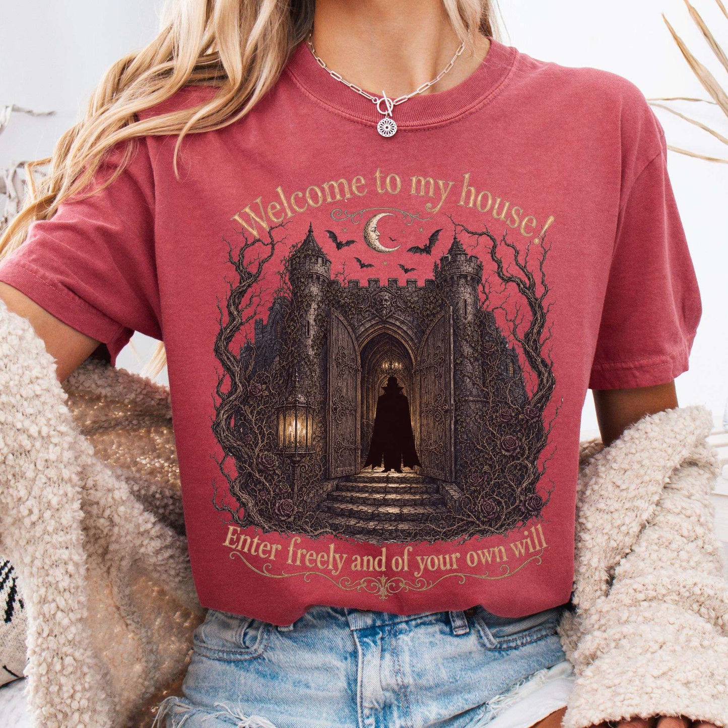 Welcome to My House Enter Freely Dracula T-Shirt