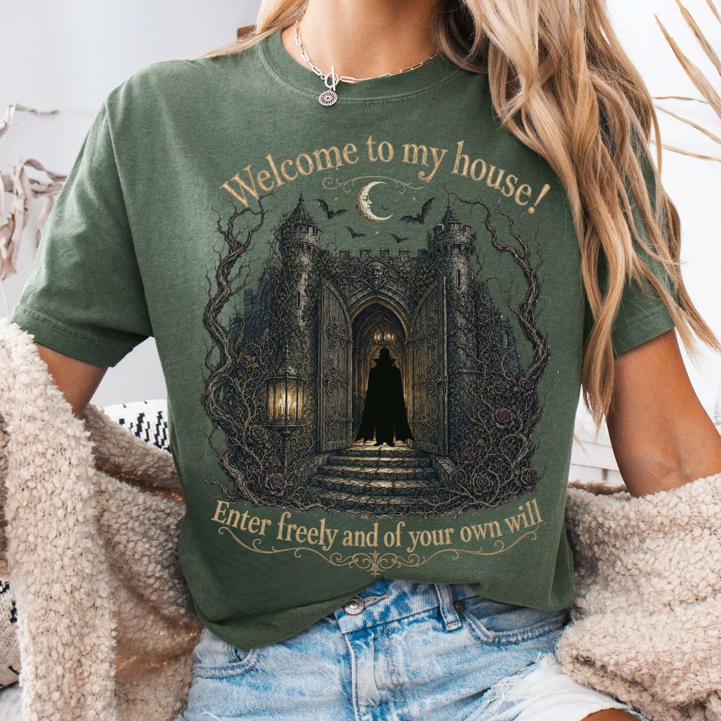 Welcome to My House Enter Freely Dracula T-Shirt