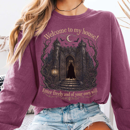 Welcome to My House Enter Freely Dracula Long Sleeve