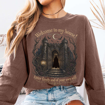 Welcome to My House Enter Freely Dracula Long Sleeve