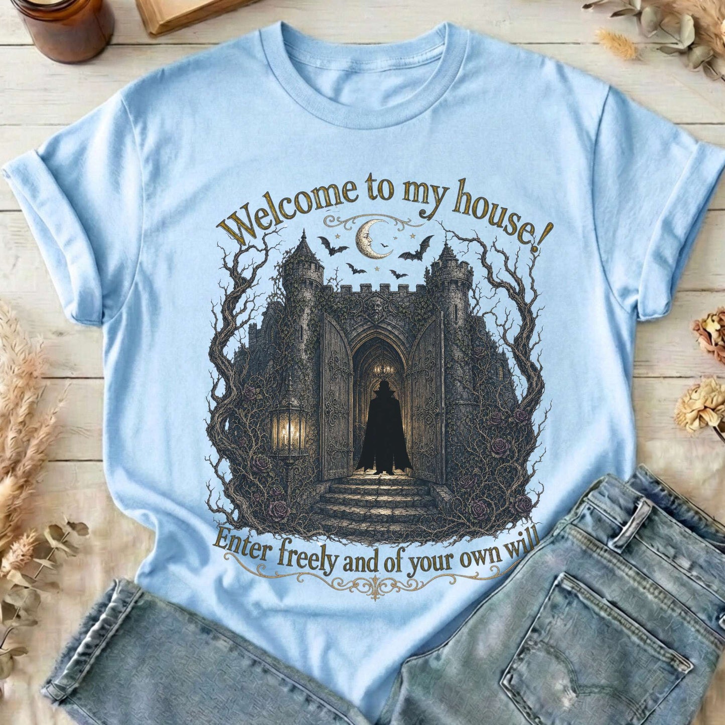 Welcome to My House Enter Freely Dracula T-Shirt