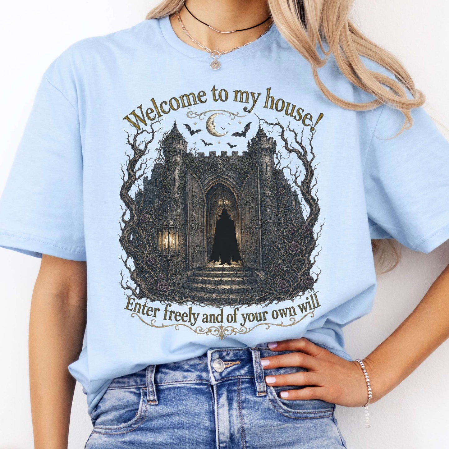 Welcome to My House Enter Freely Dracula T-Shirt