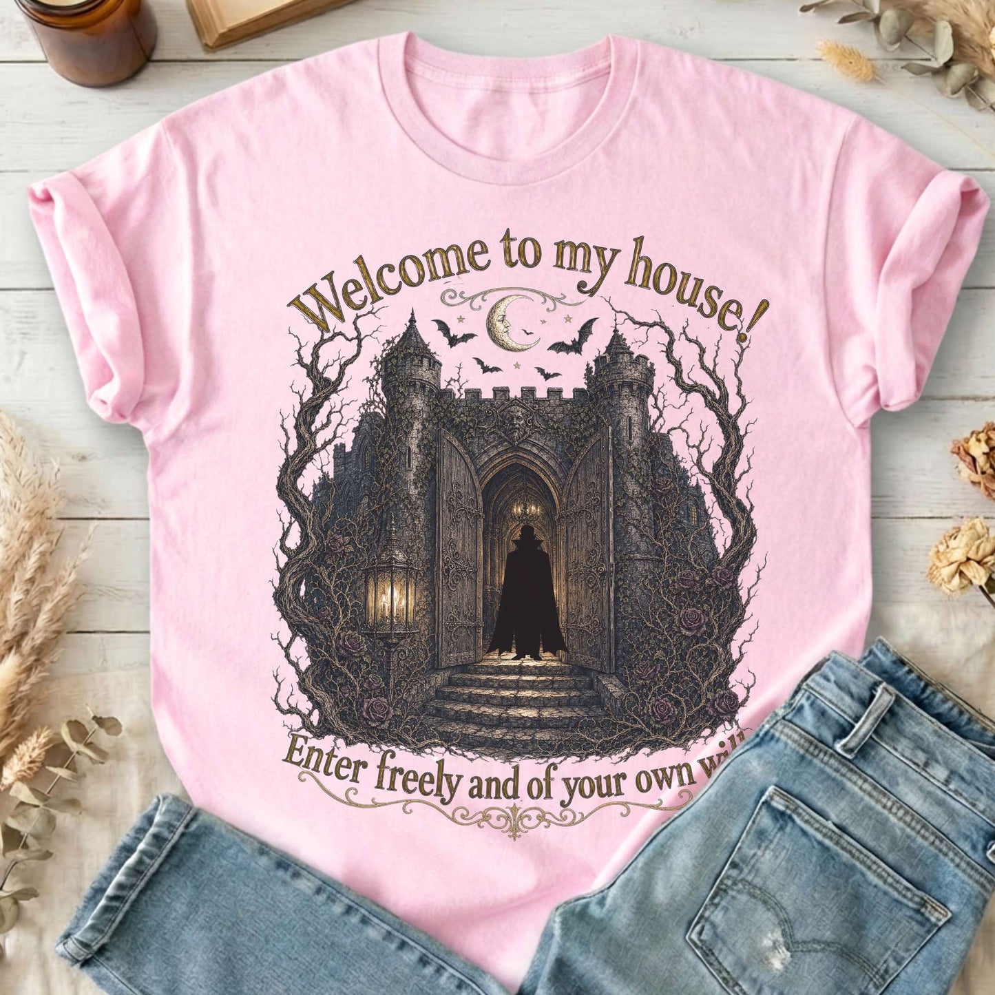 Welcome to My House Enter Freely Dracula T-Shirt