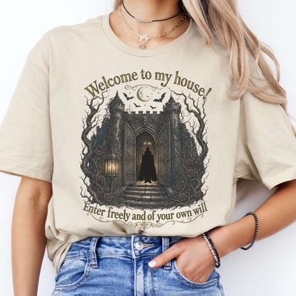 Welcome to My House Enter Freely Dracula T-Shirt