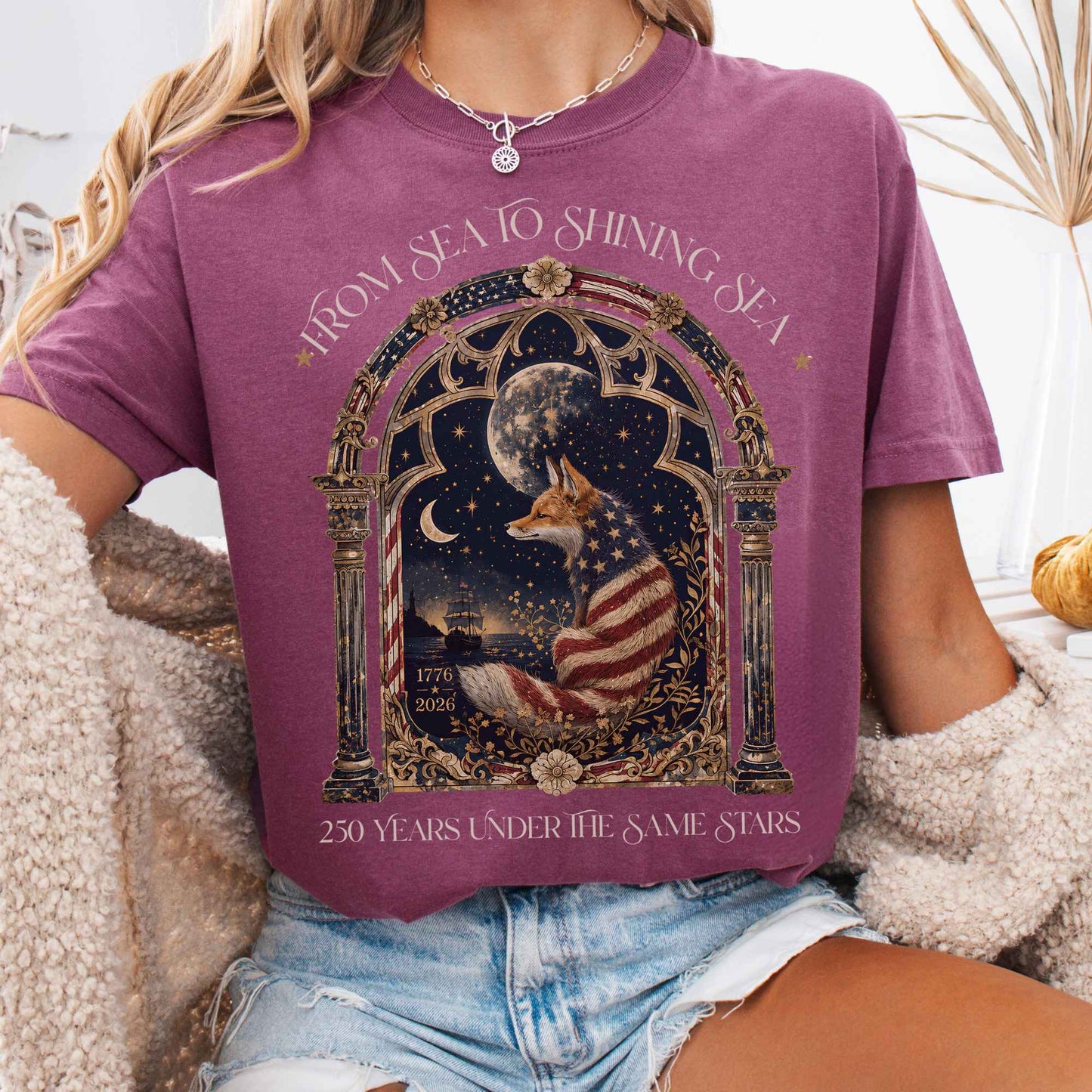 T-Shirt Berry / S 250 Years Under the Same Stars T-Shirt The Mystic Eden