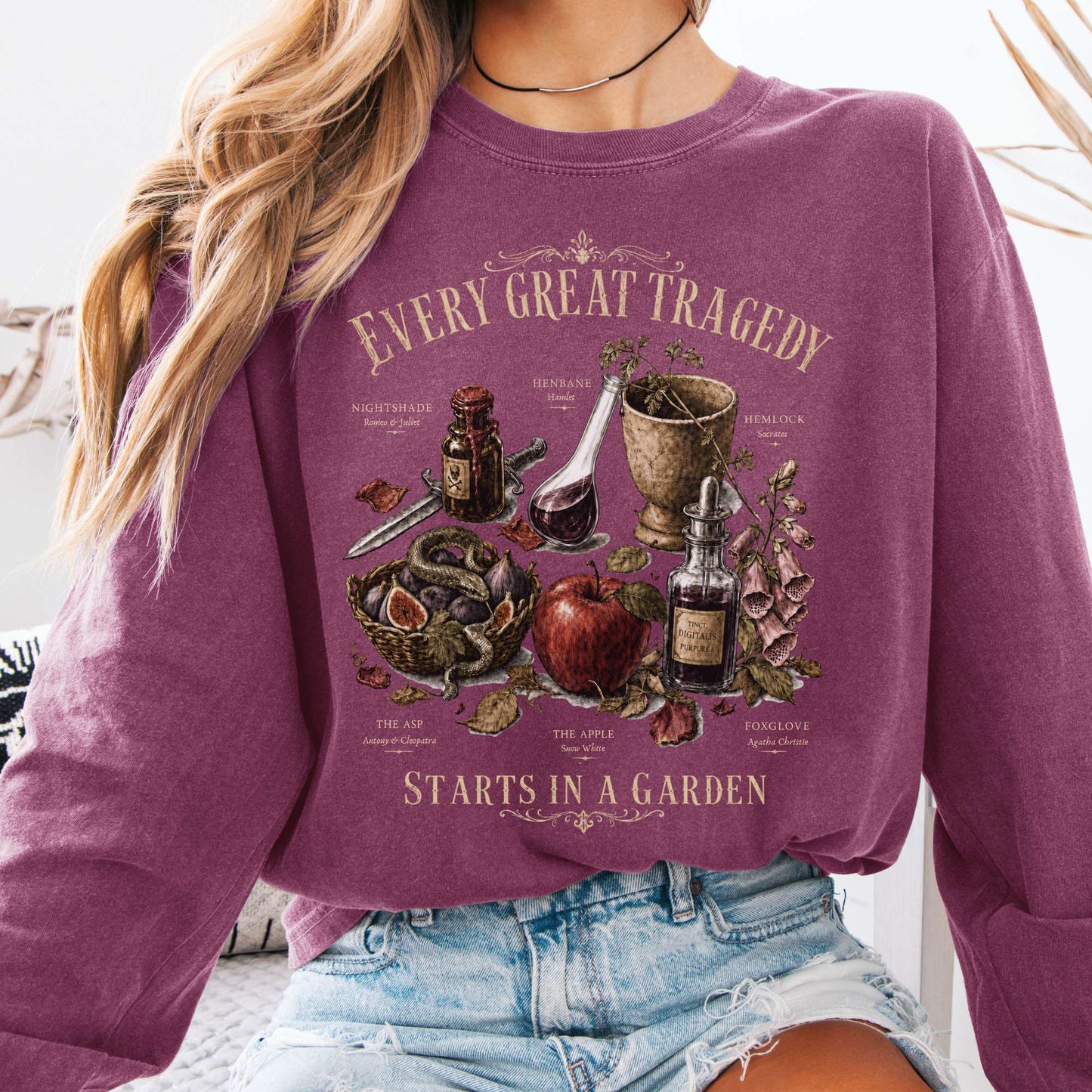 Every Great Tragedy Starts in a Garden Literary Long Sleeve