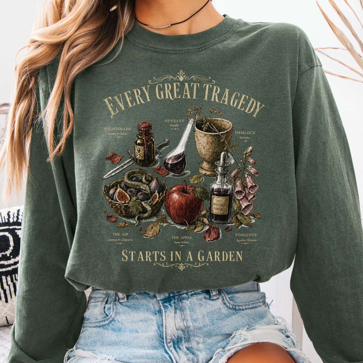 Every Great Tragedy Starts in a Garden Literary Long Sleeve